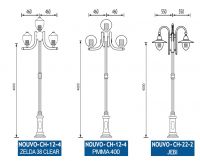 Cột đèn sân vườn Nouvo